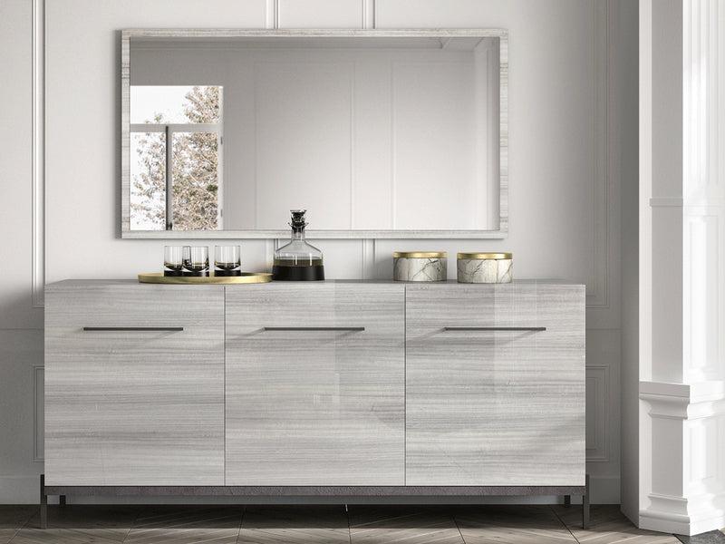 Mia 72.8" Wide 3 Door Buffet With Mirror