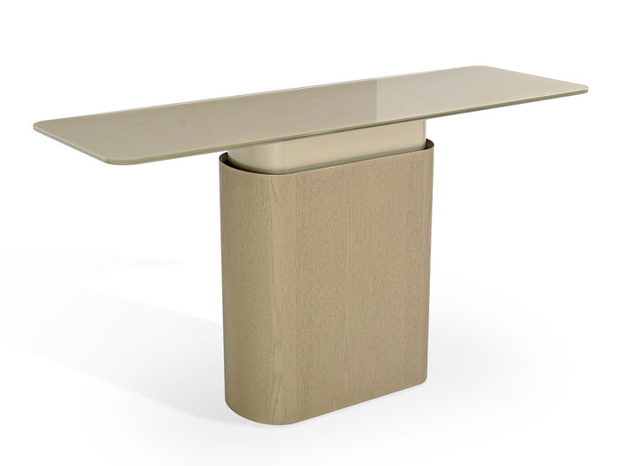 Essenza Jn 54" Wide Travertine Look Ceramic Top Console Table