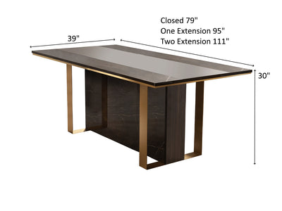 Essenza 79" / 95" / 111" Wide 6-8-10 Person Extendable Dining Table