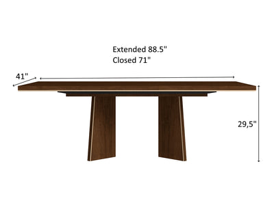 Eva 88.5" / 71" Wide Extendable Dining Table