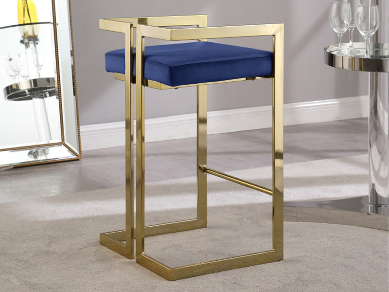 Ezra Velvet Bar Stool (Set of 2)