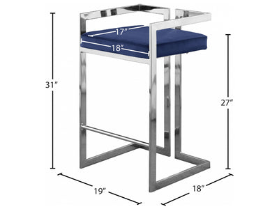 Ezra Velvet Bar Stool (Set of 2)