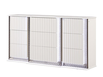 Fabio 68" Wide 9 Drawer Dresser With Mirror