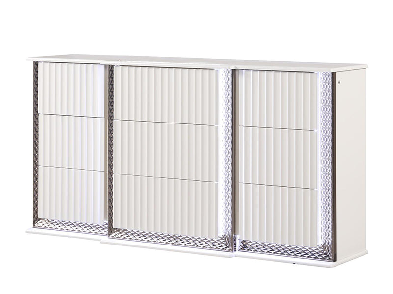 Fabio 68" Wide 9 Drawer Dresser With Mirror