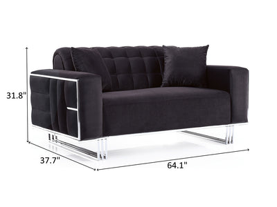 Madrid Fermina 64.1" Wide Extendable Loveseat