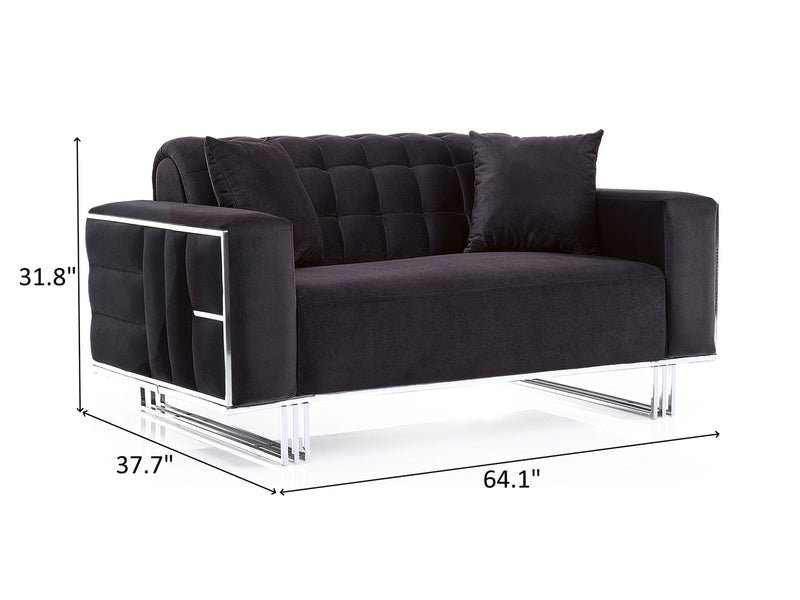 Madrid Fermina 64.1" Wide Extendable Loveseat