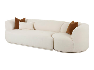 Fickle 111.8" Wide Boucle 2 Piece Modular Sofa