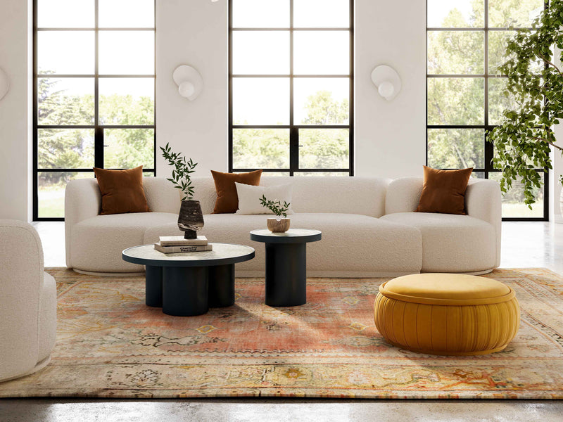 Fickle 143.5" Wide Boucle 3 Piece Modular Sofa