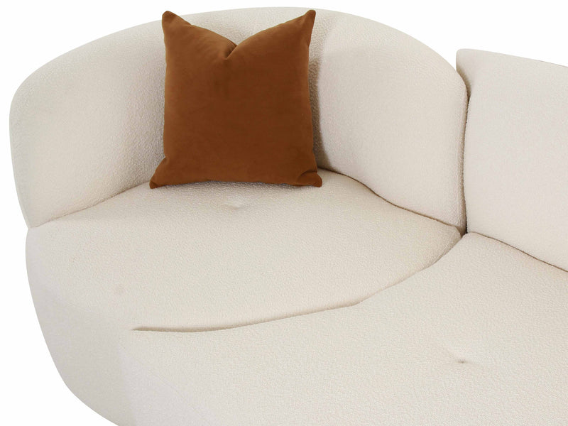Fickle 143.5" Wide Boucle 3 Piece Modular Sofa