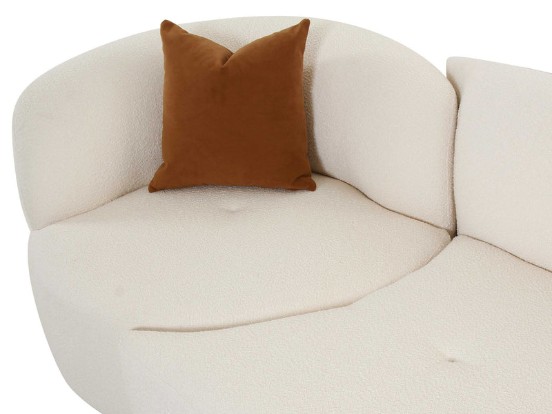 Fickle 111.8" Wide Boucle 2 Piece Modular Sofa