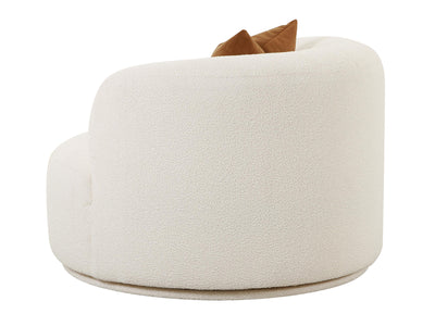 Fickle 40.2" Wide Boucle Swivel Armchair