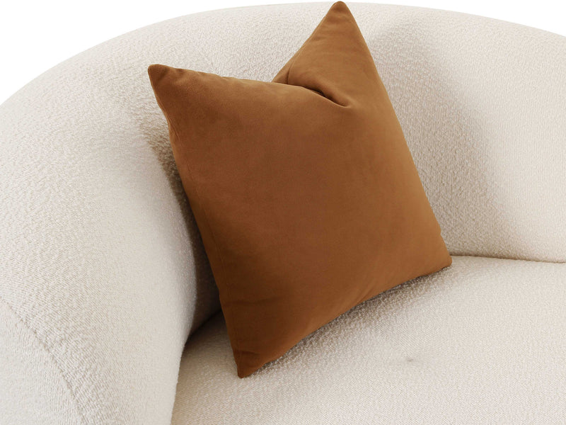 Fickle 40.2" Wide Boucle Swivel Armchair