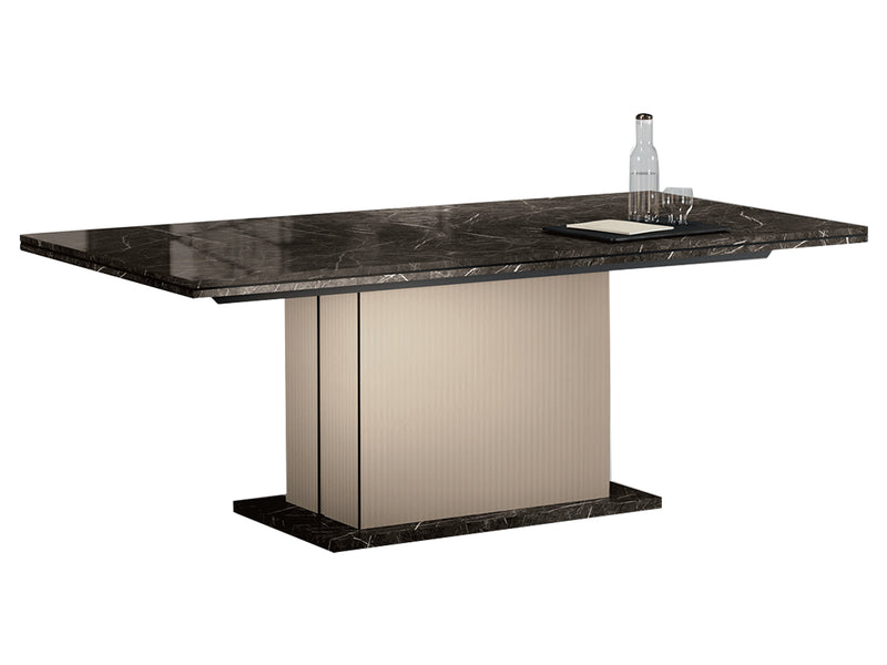 Fidia 96.5" / 79" Wide Extendable Marble Looking Dining Table