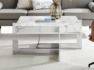 Marmo Finess 39" Wide Coffee Table