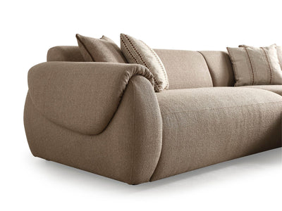 Flore 110" Wide Linen Boucle Fabric Sectional