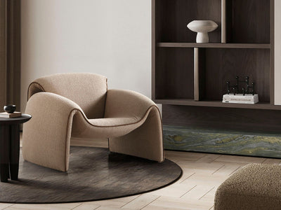 Flore 39" Wide Linen Boucle Fabric Armchair