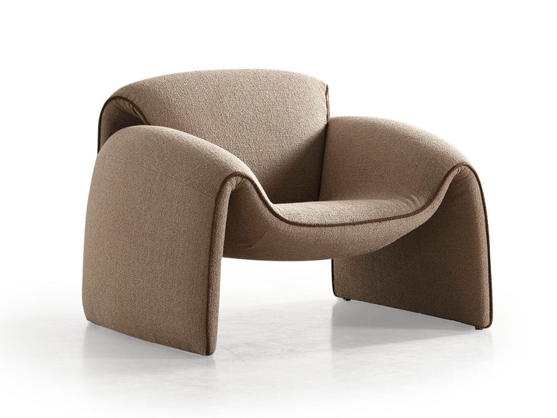 Flore 39" Wide Linen Boucle Fabric Armchair