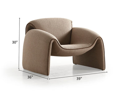 Flore 39" Wide Linen Boucle Fabric Armchair