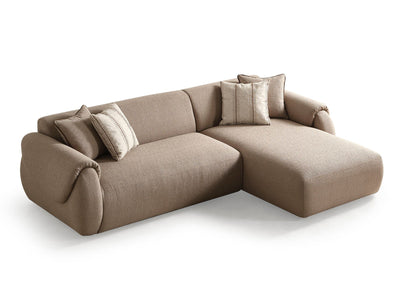 Flore 110" Wide Linen Boucle Fabric Sectional