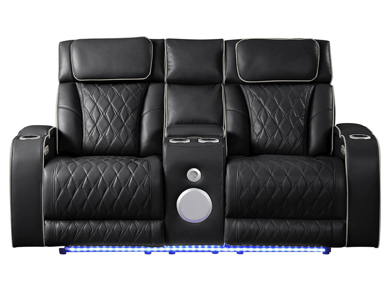 Fortuner 76" Wide Leather Recliner Loveseat