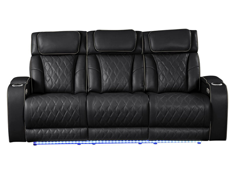 Fortuner Leather Recliner Living Room Set
