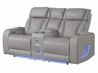 Fortuner Leather Recliner Living Room Set