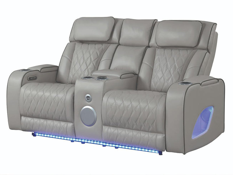 Fortuner Leather Recliner Living Room Set