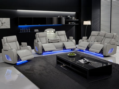 Fortuner 76" Wide Leather Recliner Loveseat