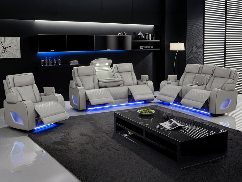 Fortuner 76" Wide Leather Recliner Loveseat