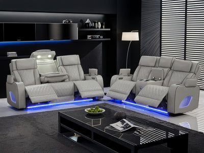 Fortuner 76" Wide Leather Recliner Loveseat