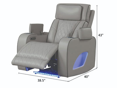 Fortuner 38.5" Wide Leather Recliner Armchair