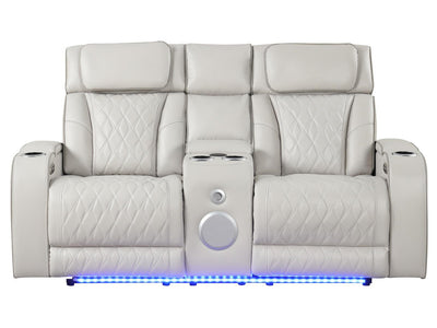 Fortuner 76" Wide Leather Recliner Loveseat