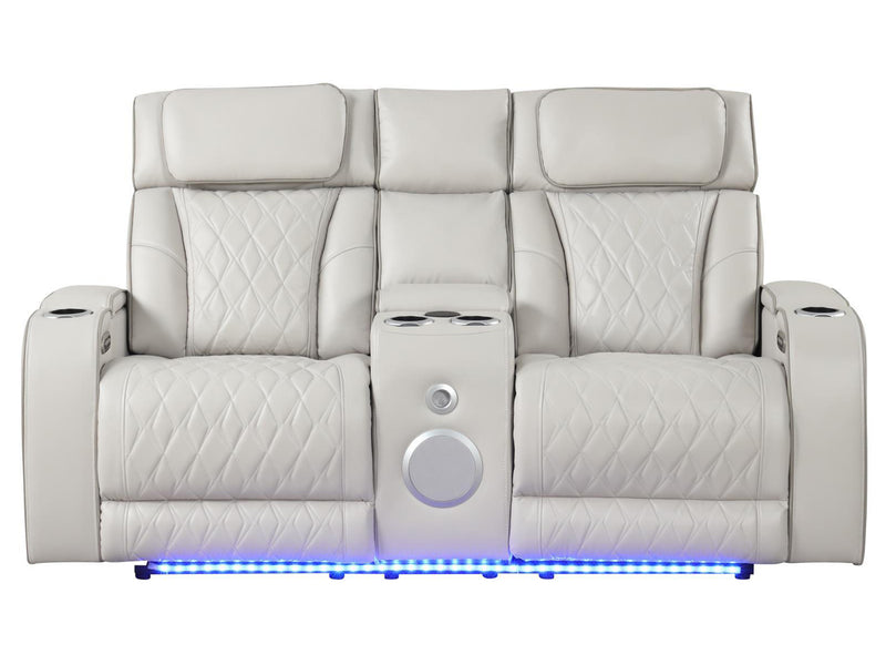 Fortuner Leather Recliner Living Room Set