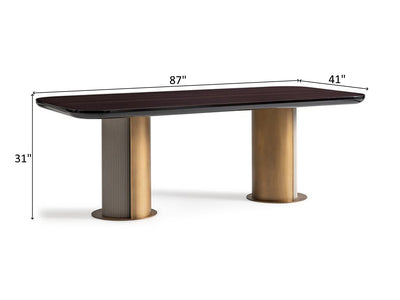 Ecrue 87" Wide 6 Person Dining Table