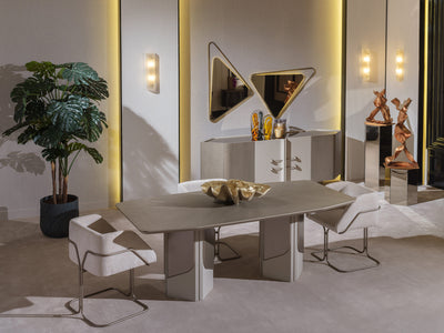 Ricamo 87" Wide 6 Person Dining Table