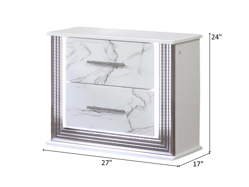 Desire 24" Tall 2 Drawer Nightstand