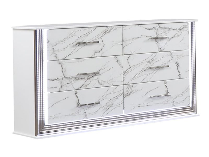 Desire 63" Wide 6 Drawer Dresser With Mirror