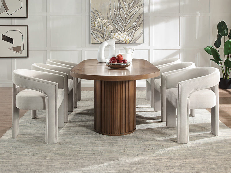 Gamarya 87" Wide 6 Person Dining Table