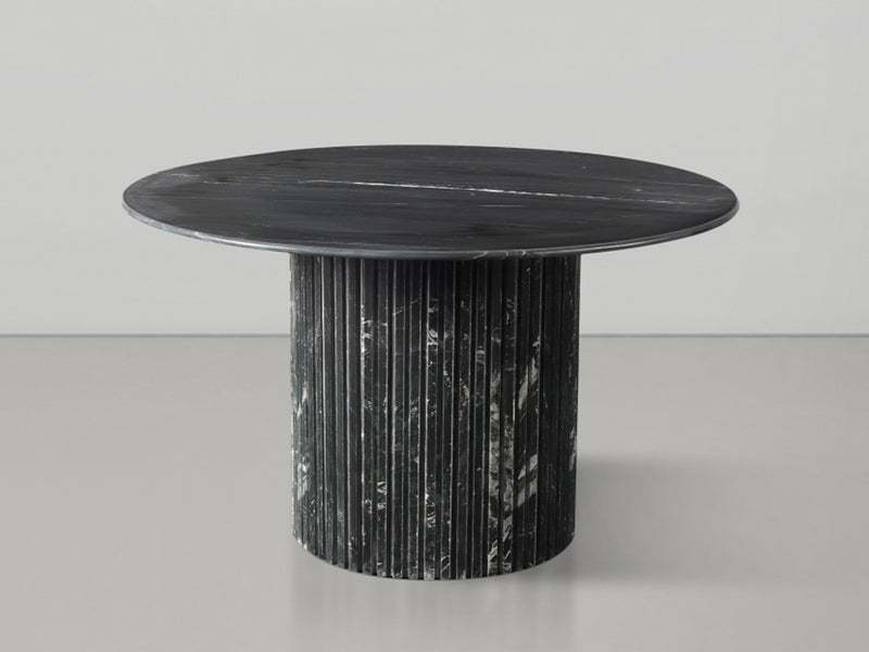 Genoa 48" Wide Genuine Marble Round Dining Table