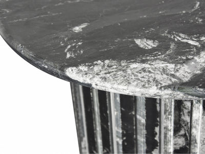 Genoa 48" Wide Genuine Marble Round Dining Table