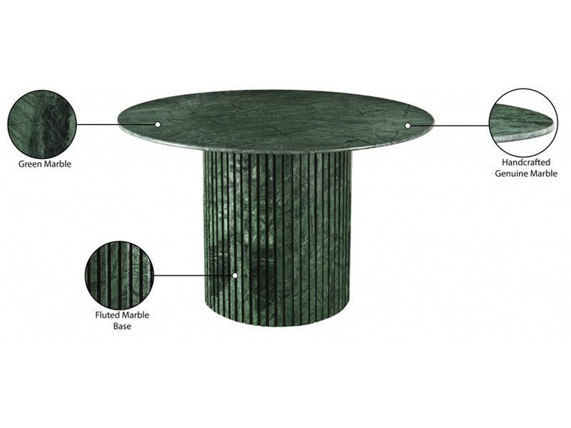 Genoa 48" Wide Genuine Marble Round Dining Table