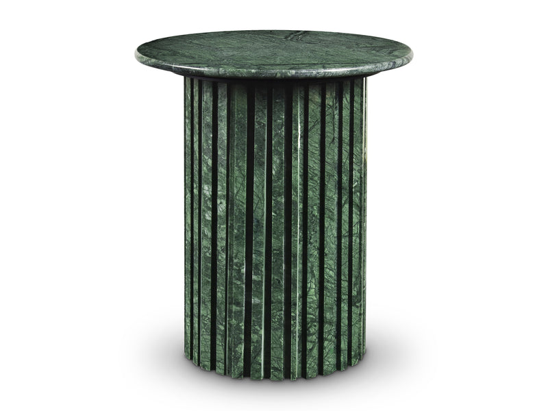 Genoa 18" Wide Genuine Marble Round End Table