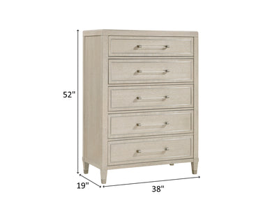 Genoa Elegance 38" Wide 5 Drawer Chest