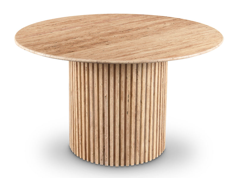Genoa 48" Wide Genuine Marble Round Dining Table