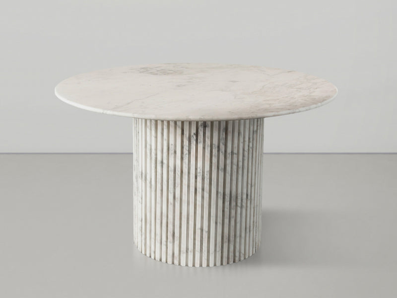 Genoa 48" Wide Genuine Marble Round Dining Table