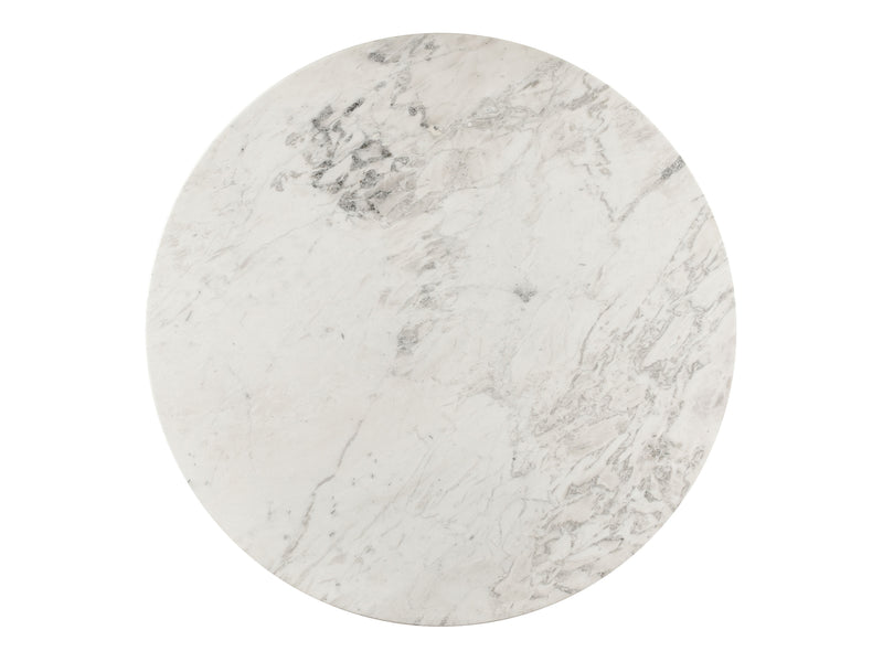 Genoa 48" Wide Genuine Marble Round Dining Table