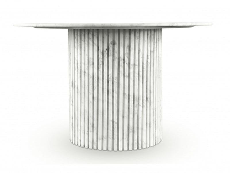 Genoa 48" Wide Genuine Marble Round Dining Table