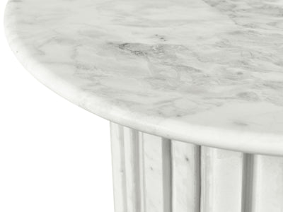 Genoa 18" Wide Genuine Marble Round End Table