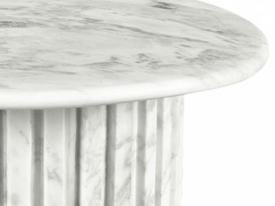 Genoa 18" Wide Genuine Marble Round End Table