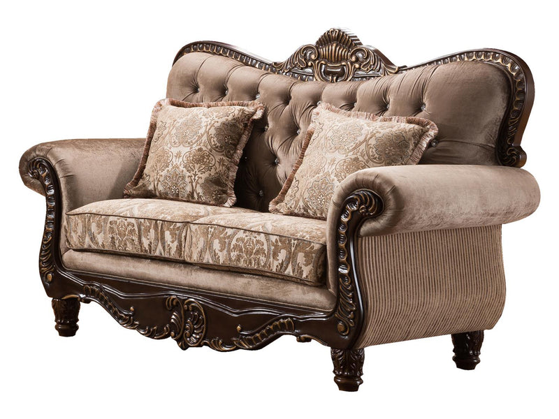 Giana Tufted Upholstery Traditional Loveseat